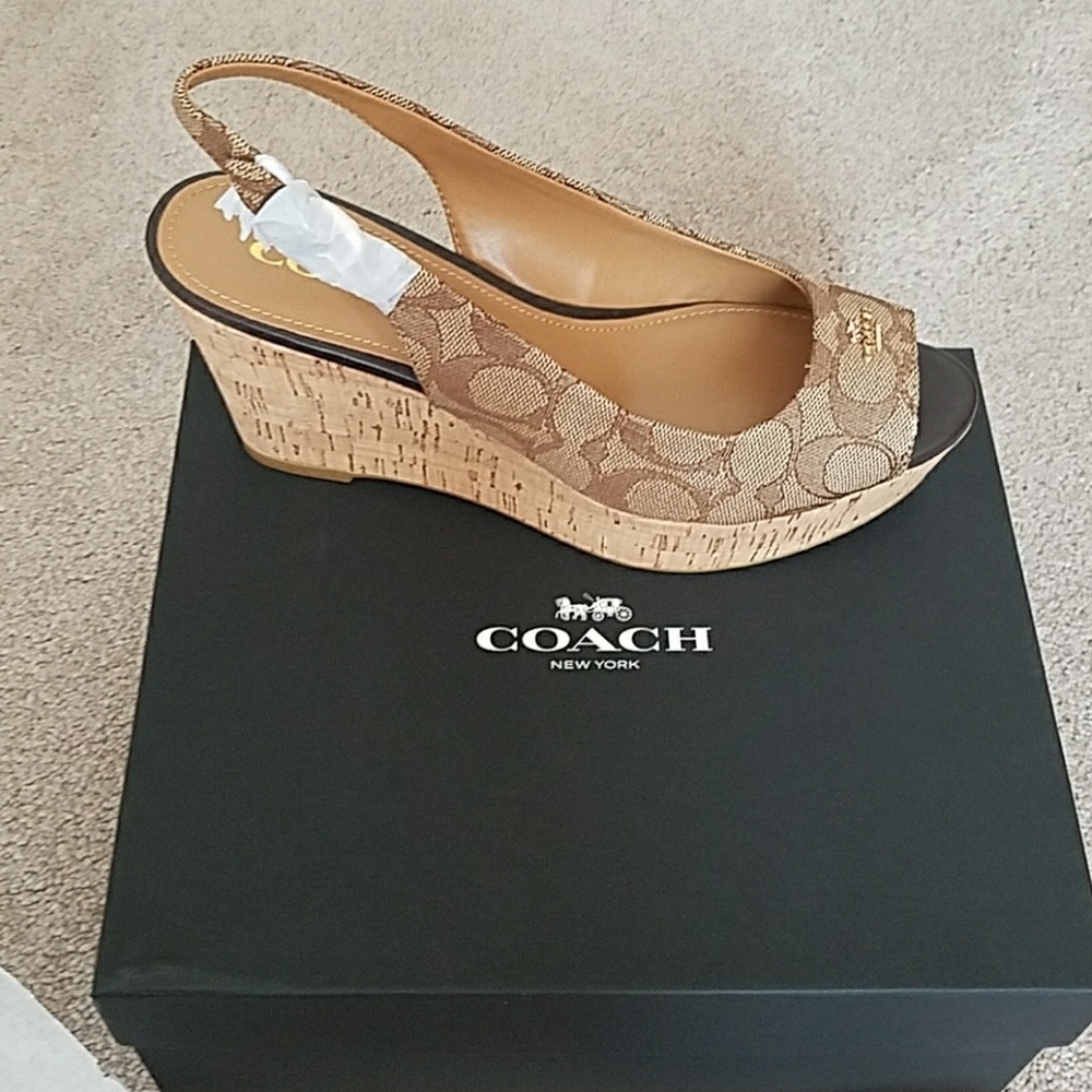 Authentic Coach Wedge Shoe